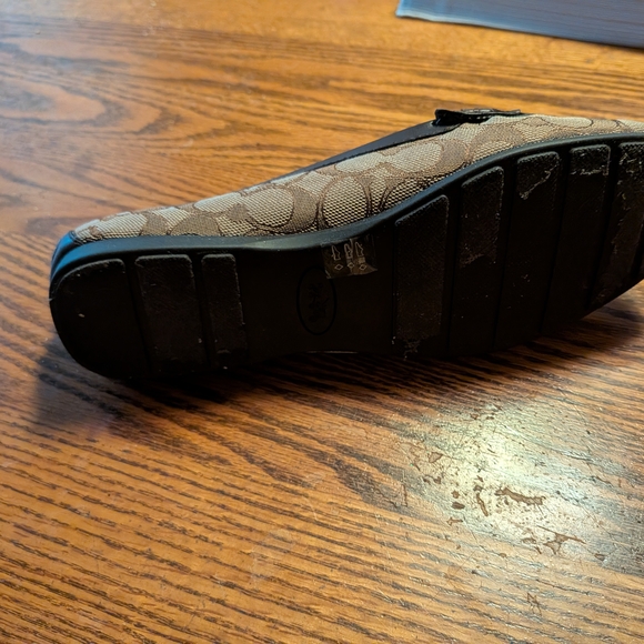 Coach Signature Pattern Brown Loafers - Picture 4 of 6